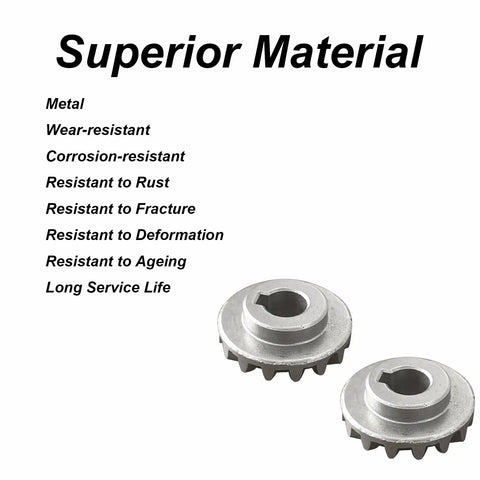 Two Pack Table Saw Bevel Gear Replacement Kit, Helical Metal Gear For Smooth, Precise Cuts, 5140061-65 Compatibility, Durable Gear Set shown