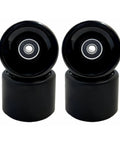 60mm 88A Skateboard Wheels With Bearings Set Of 4 Black For Street And Park Skating, Smooth Urethane, Front View