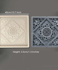 DIY Garden Walkway Paving Mold Reusable Cement Brick Square Stepping Stone Form For Patio Courtyard Paths Durable ABS Concrete Molding Tool with decorative pattern, size 40x40x3.5cm.