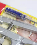 Snap Pliers Kit For No-Sew Button Snaps Handheld Press Attacher With T3 T5 T8 Dies And Rods in packaging with screwdriver