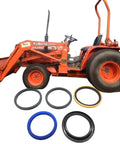 Kubota LA350 tractor with Hydraulic Boom Cylinder Seal Kit For Kubota LA350-482 LB400-452 Series visible below.