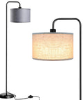 Tall Floor Lamp With Hanging Shades For Living Room And Bedroom, Includes Three Color Temperature LED Bulb, Dimmable Brightness