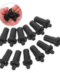 24 Pieces Cabinet Door Repair Dampers Kit For Quiet Close And Easy Install No Hassle Durable Plastic Dampers shown in hand