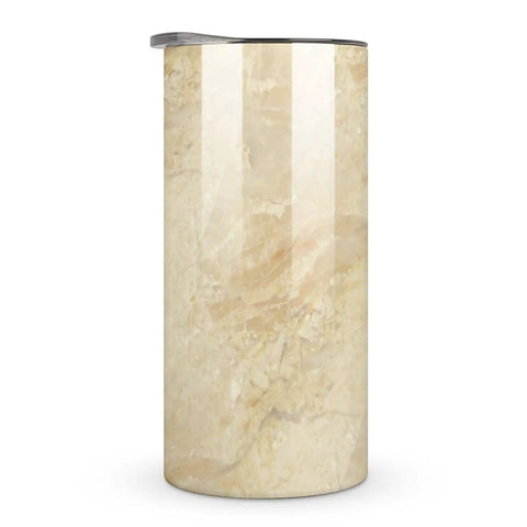 Beige Granite Stone Look Water Cup In 304 Stainless Steel Gradient Finish with Leak Proof Push Pull Lid for Travel and Daily Use