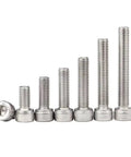 Bad Boy M2.5 X 17mm Socket Head Cap Screws, Allen Key Drive 304 Stainless Steel in various lengths and sizes.