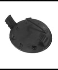 Underside view of Black Front Right Bumper Tow Hook Towing Eye Cover Cap Replacement 52127-52909 for Toyota Yaris 2006-2008