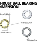Thrust ball bearing dimensions for Upgraded Harmonic Balancer Installation Tool For GM 1997 Up V8 LS Engines