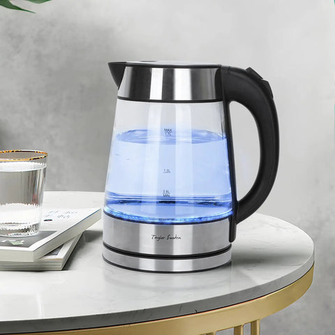 Glass Electric Kettle 1.7 Liter Fast Boil Cordless Water Boiler for Tea and Coffee with Auto Shutoff and Boil Dry Protection BPA Free and Easy Pour For Everyday Use