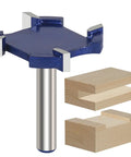 CNC Spoilboard Surfacing Router Bit With One Quarter Inch Shank Four Wing Carbide Rabbet Slot Cutter for Woodworking.