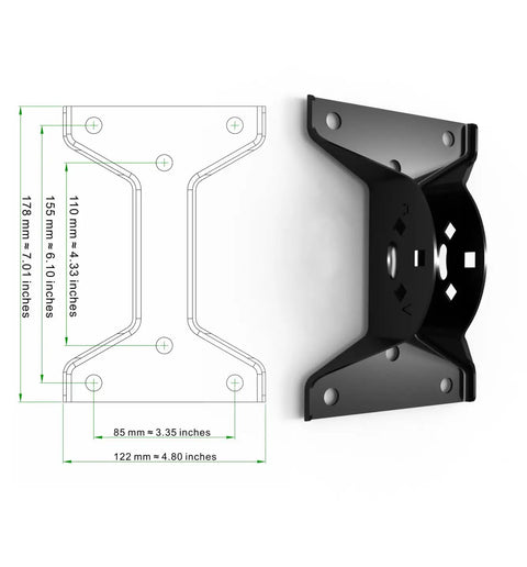 Adjustable Antenna Mounting Pole For Outdoor Wall Or Eave Installations With Heavy Duty Weatherproof Steel Bracket diagram and view