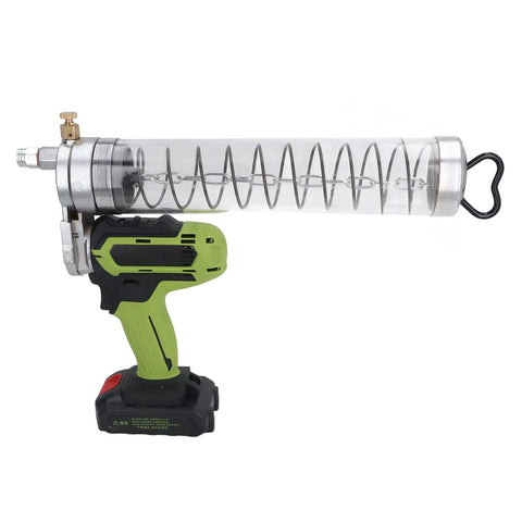 Cordless Electric Grease Gun With 12000 PSI High Pressure for heavy duty lubrication, featuring dual 2000mAh batteries and US plug.