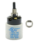 Rotary Lamp Switch Replacement With Socket Holder For E26 E27 Porcelain Light Socket And Switch 660W 250V UL Listed Safe Fit For Quick Plug And Play In Most Lamps And Fixtures, shown with threaded ring