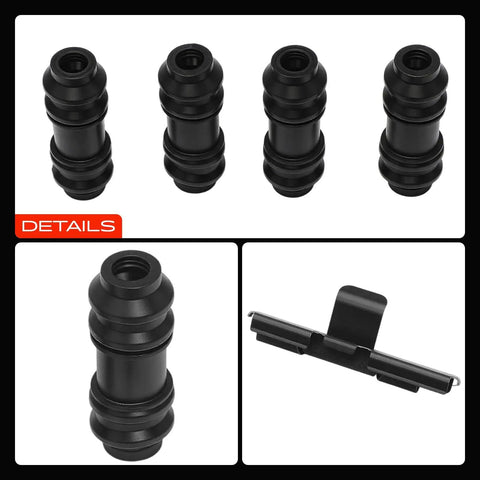 Upgrade Your Ride With This A Premium Rear Disc Brake Hardware Kit For Dodge Ram 1500 And Durango Models Covering 2002 Through Early 2023 Years Ensuring Smooth Stopping Power And Reliable Performance On Every Highway Drive Or Off Road Adventure. 4 black rear disc brake hardware parts