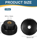 Badass Knurled Thumb Nuts M10 X 50mm Black Clamping Fasteners With Copper Core Lock Hardware for 3D Printers, 50mm size.