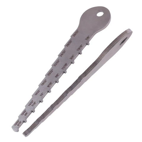 Workhorse Stainless Steel Brake Pad Thickness Gauge And Drum Wear Measurement Tool. Straight Up Reliable Pocket Sized Auto Diagnostic Ruler For Cars Trucks And Heavy Duty Rigs. No Wheel Removal Nonsense