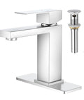 Polished Chrome Bathroom Faucet Single Handle Stainless Steel Solid 304 Build With Honeycomb Aerator Delivers Soft Aerated Water Flow