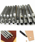 Leather Punch Tool Kit With Ten Sizes From 0.5mm To 5.0mm For Belts Wallets And Bags Heavy Duty Hole Puncher Set Professional Leatherworking Tools