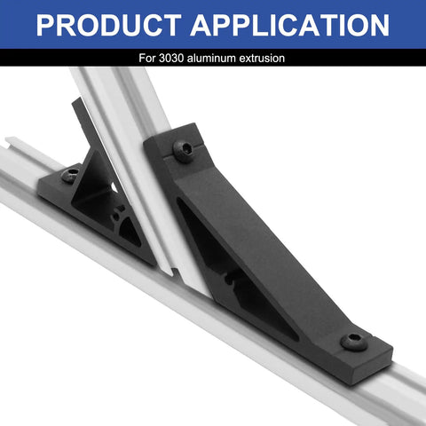 12 Pack 3030 Corner Angle Brackets 45 Degree And 135 Degree For 3030 Aluminum Extrusion T Slot V Slot Connectors With 24 Pcs T Nuts Screws Plus 1 Wrench Black Finish Perfect Fit For Your 3D Printer Builds And DIY CNC Setups. 3030 aluminum extrusion corner bracket installed on T-slot profile.