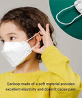 Child wearing KF94 Micro Dust Protection Face Mask White Small Premium Korean Go To Everyday Wear With 99 Percent Filtration