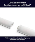 Connectors of Indoor 3-Foot Smart LED Light Strip Extension With Flowing Multicolor Effects Adds Hue Ambiance To Your Base Kit