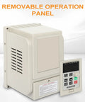 2.2KW VFD Inverter Spindle Motor Speed Controller with removable operation panel, 220V 50 60 Hz 0-400 Hz Single Phase To Three Phase
