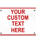 Customizable Aluminum Weatherproof Metal Sign White Red Danger Horizontal Street Sign Personalize Text For Indoor Outdoor Use 10x7 Inches Durable Yard Safety Sign, white sign