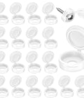 150 Pack White Plastic Screw Cover Caps With Snap On Hinge For Flush Mount Protection And Waterproof Seal Easy Installation