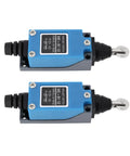 Two Pack ME-8112 Roller Mini Limit Switches 250V 5A Micro Switches for machine tools and hoisting equipment with durable casing