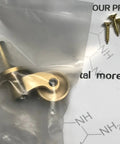 Retro Polished Brass Furniture Casters 25Millimeter Swivel Wheel Rollers For Kitchen Cupboards And Cabinets Featuring Heavy Duty Screw Mounts in packaging with screws.