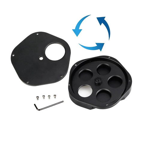 Fast Swappable Filter Wheel For 1.25 And 2 Inch Filters Metal Construction 5 Positions Pro Grade Astrophotography Accessory