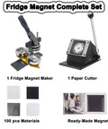 DIY Button Badge Maker Kit 50x50mm Pin Press Machine With Paper Cutter And 100pcs Components For Creating Custom Photo Magnets, Fridge Decor, Gifts, And Personalized Badges; fridge magnet complete set