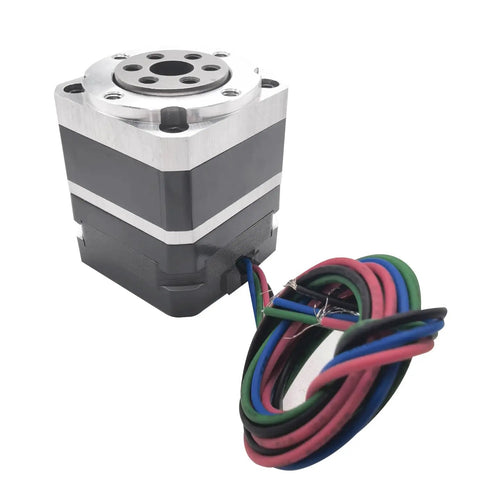 Harmonic Gear Drive Reducer With Nema 17 Stepper Motor 24V 1A 30 To 1 Ratio for DIY robotics, showing compact design and wiring
