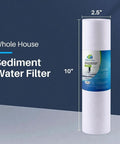 Heavy Duty 1 Micron Sediment Pre Filter Cartridge Compatible With EC110 EV9534-40 10 Inch Bowl Drop In Housing Coarse Block 8 Pack.
