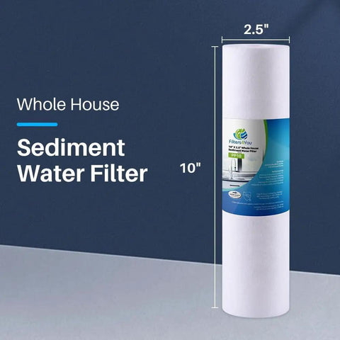 Heavy Duty 1 Micron Sediment Pre Filter Cartridge Compatible With EC110 EV9534-40 10 Inch Bowl Drop In Housing Coarse Block 8 Pack.
