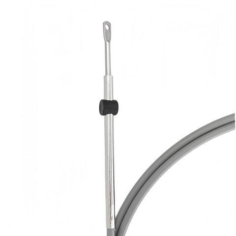 Close-up view of 11 Foot GEN I Throttle And Shift Cables For Mercury Outboard Remote Control 2 Piece Set Plug And Play