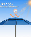 Go To Poolside Shade Umbrella For Above Ground Pools, Big Sunshade For Oval Or Rectangular Pools with UPF 100+ UV resistance.
