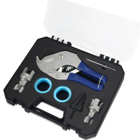 Heavy Duty Hexagonal Water Pipe Inner Hole Opener And Threader Tool For Electric Drill Repairs, complete kit with steel tools.