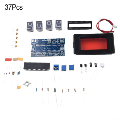 Digital Voltmeter Module DIY Kit For 5V DC Systems, 0-20V And 0-200V Readout with PCB, components, and wiring visible