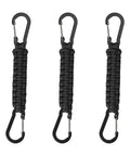 Paracord Keychain With Carabiner Clips 3 Pack, Compact D Ring Lanyard For Water Bottle, Hiking, Fishing, And Camping, Everyday Key Organizer For Men, Durable Aluminum Clip, Outdoor Gear Accessory