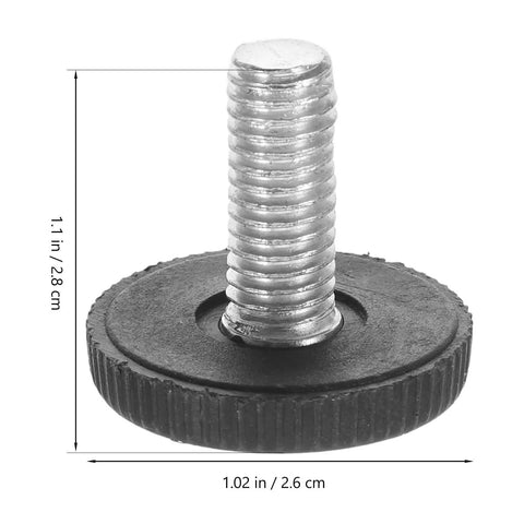 24 Pcs Adjustable Furniture Leveling Feet Screw In Legs For Dressers And Cabinets With Iron And Plastic Construction Easy Install Height Adjustment Floor Protection Wobble Free Stability For Any Home, 1.1 in x 1.02 in