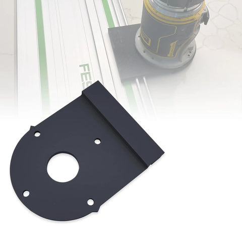 Router Rail Adapter For DeWalt DCW600, Straight Guide Cutting Jig with groove track, and black trimming for consistent cuts.