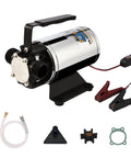 No Bull No Hassle 12V Water Transfer Pump 330 Gallons Per Hour with accessories for quick water drainage.