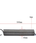 Super Slick Dual Hook Extension Spring Built Tough With Heat Tempered Steel S Shape Double Hook Design 500mm length 4mm diameter