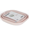 Collapsible Pink Wash Basin Set Of 2 Foldable Portable Laundry Basins for home travel camping packaging view
