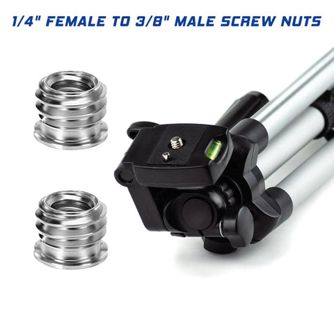 6 Piece Hella Solid Aluminum Threaded Converter Kit Quick Swap 1/4 Male To 3/8 Female And 3/8 Male To 1/4 Female Adapter with screw nuts