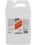 One Gallon Professional Workhorse Ultrasonic Cleaner Fluid Nukes Stubborn Cosmoline Carbon Buildup And Heavy Grease Residue Quickly Wiping Dirtiest Metal Parts Spotless in a plastic container.