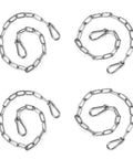 Four Beefy Stainless Steel Gate Chain Lock 24 Inch With Double Ended Carabiners For Outdoor Fences And Metal Gates displayed