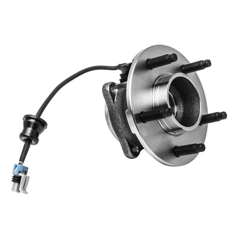 Rear Wheel Hub And Bearing Assembly For 2005 2006 Equinox 2006 Torrent 2002 2007 Saturn Vue 5 Lug Hub With ABS 4 Wheel ABS Models Only AUQDD 512229 Maintenance Free And Easy To Install Plug In And Go product front view with sensor cable