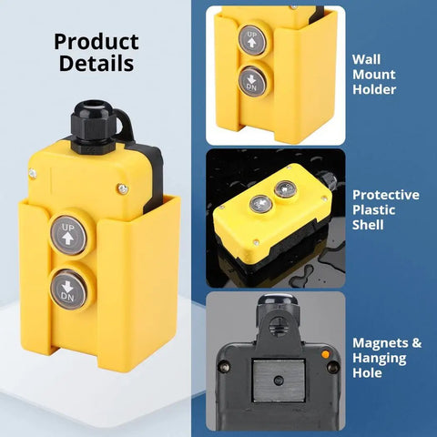 Durable 12 Volt Dump Trailer Remote Control With Up Down Switch For Tippers And Hoists Compact Hydraulic Button for easy access.