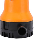 No Sweat Heavy Duty Submersible Bilge Pump With 45W Copper Motor And 1110 GPH Flow features an orange and black design.